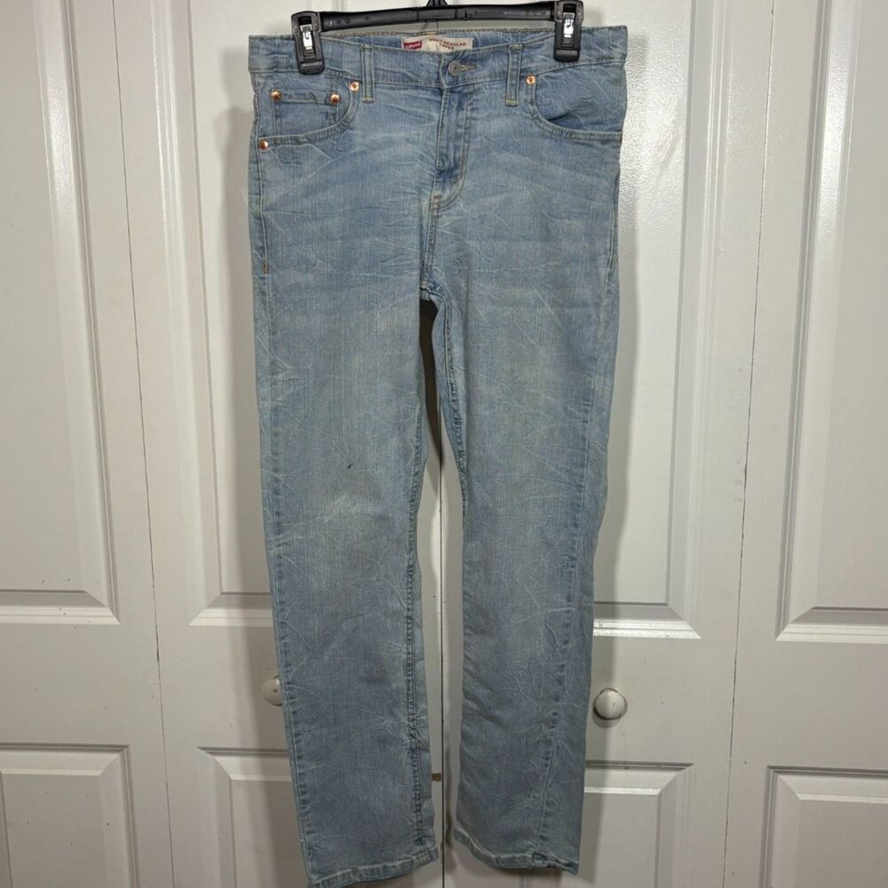 Levi’s 502 Jeans Mens 29x31Light Wash Regular Taper Fit Blue Denim Casual